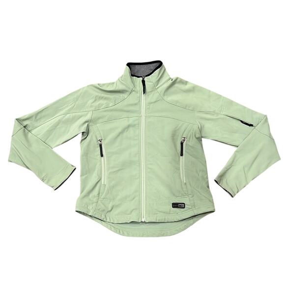 REI Women's Lightweight Soft Shell Stretchy Jacket Pistachio Green Black Size M - Picture 1 of 15